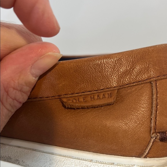 Cole Haan Men\'s Brown Leather Penny Loafers with White Sole size 10M.